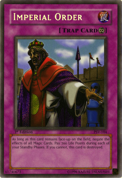 Imperial Order [PSV-104] Secret Rare - Yugioh Cards For Your TCG Needs!