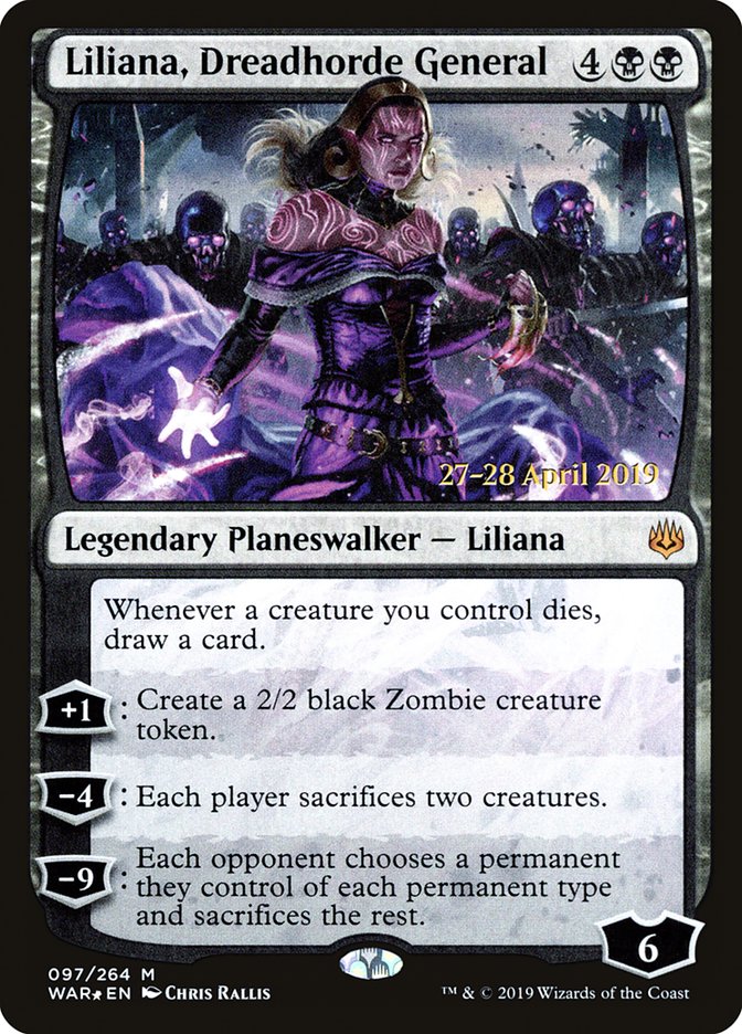 Liliana, Dreadhorde General [War of the Spark Prerelease Promos] Magic: The Gathering