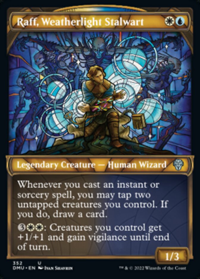 Raff, Weatherlight Stalwart (Showcase Textured) [Dominaria United] Magic: The Gathering
