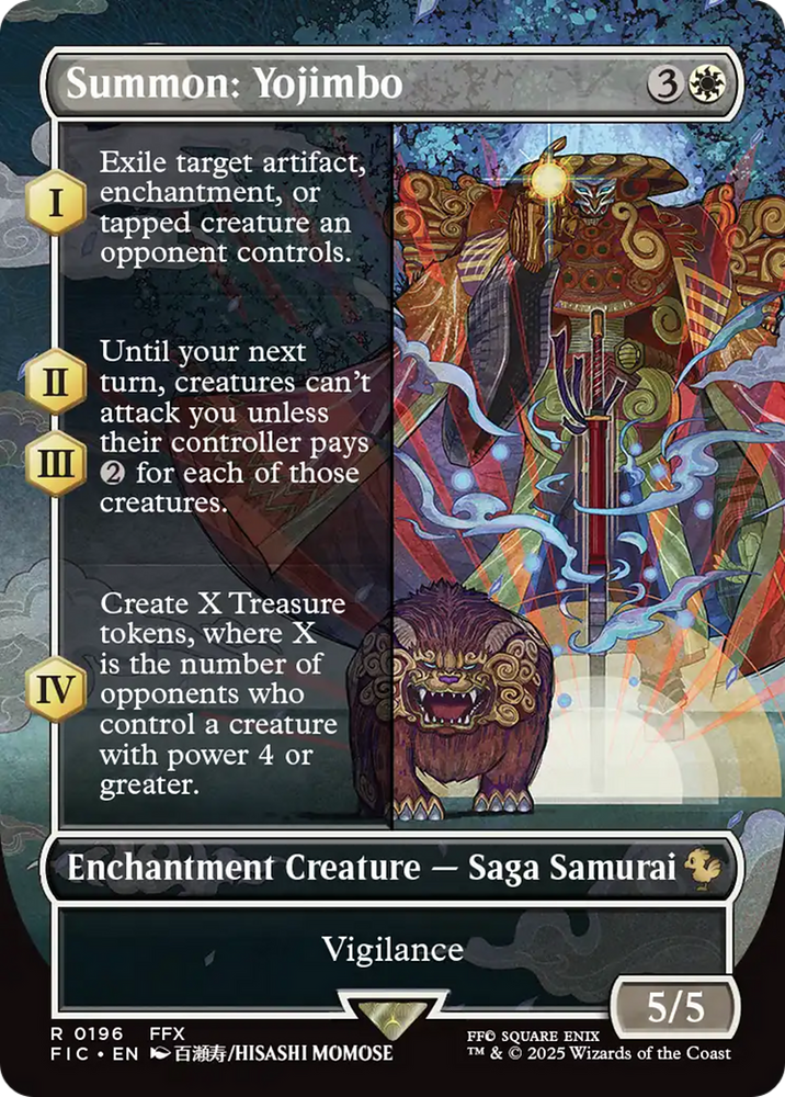 Summon: Yojimbo (Borderless) [FINAL FANTASY Commander] Magic: The Gathering