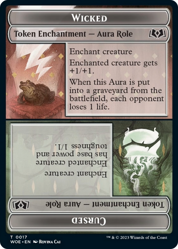 Wicked Role // Cursed Role Token [Wilds of Eldraine Tokens] Magic: The Gathering