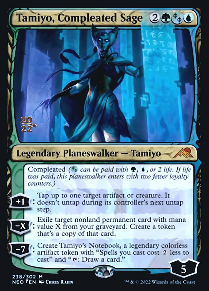Tamiyo, Compleated Sage [Kamigawa: Neon Dynasty Prerelease Promos] Magic: The Gathering