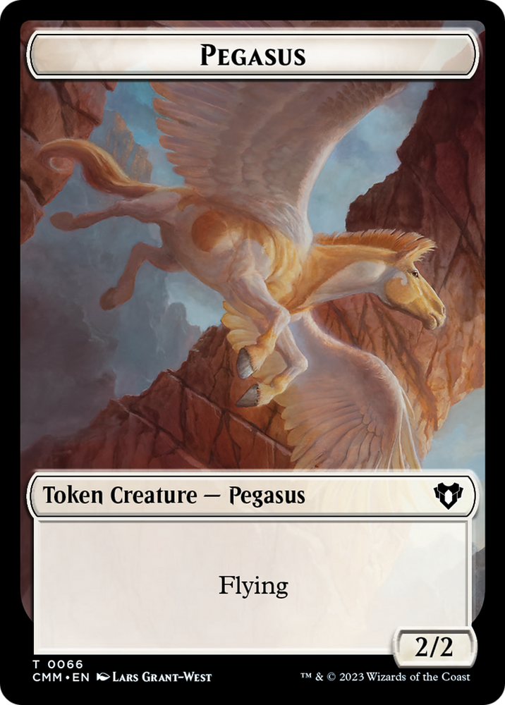 Copy (54) // Pegasus Double-Sided Token [Commander Masters Tokens] Magic: The Gathering