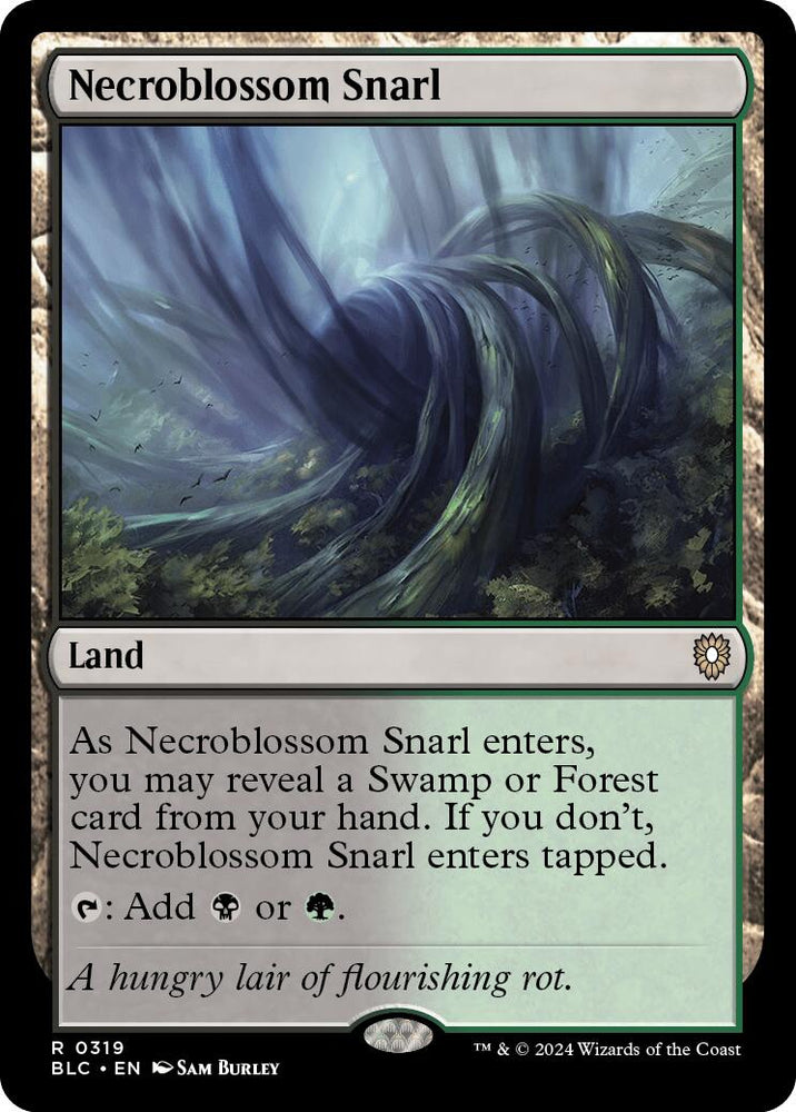 Necroblossom Snarl [Bloomburrow Commander] Magic: The Gathering