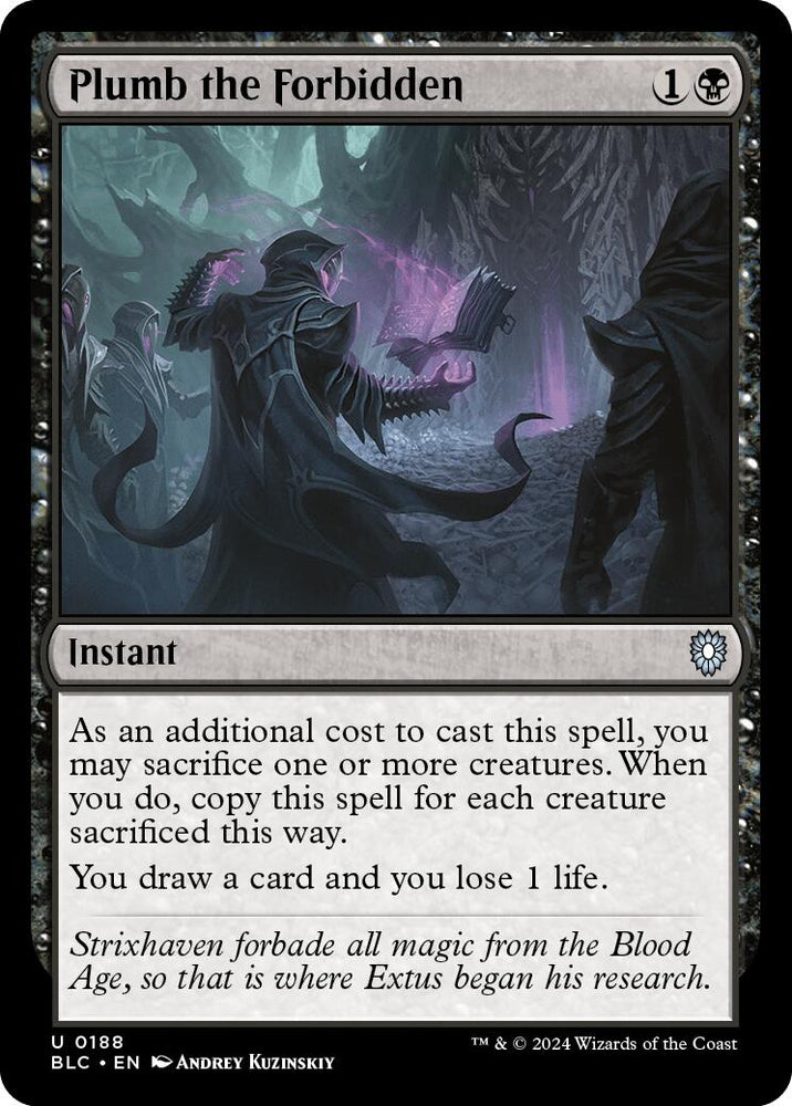 Plumb the Forbidden [Bloomburrow Commander] Magic: The Gathering