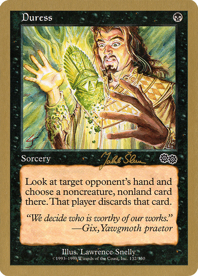 Duress (Jakub Slemr) [World Championship Decks 1999] Magic: The Gathering