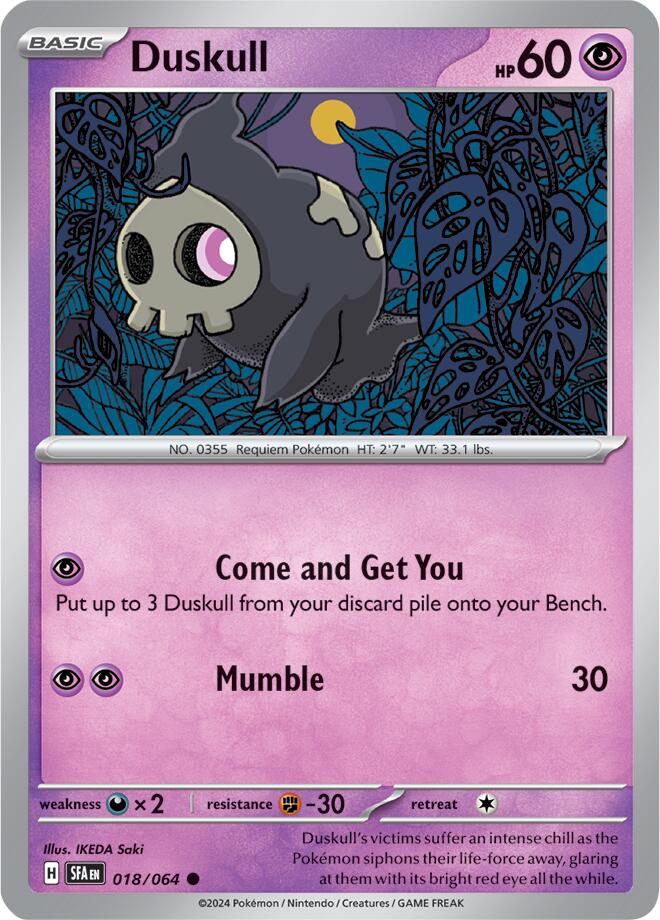Duskull (018/064) [Scarlet & Violet: Shrouded Fable] - Pokemon Cards For Your TCG Needs!