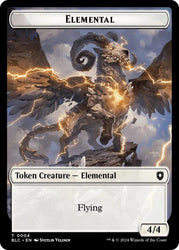 Elemental // Shark Double-Sided Token [Bloomburrow Commander Tokens] Magic: The Gathering