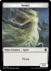 Spirit // Faerie Double-Sided Token [Bloomburrow Commander Tokens] Magic: The Gathering