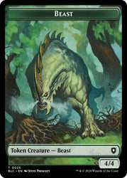 Cat // Beast (025) Double-Sided Token [Bloomburrow Commander Tokens] Magic: The Gathering