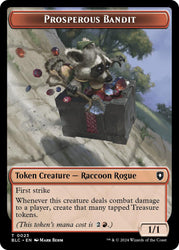Prosperous Bandit // Treasure Double-Sided Token [Bloomburrow Commander Tokens] Magic: The Gathering