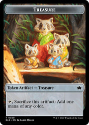 Beast (024) // Treasure Double-Sided Token [Bloomburrow Commander Tokens] Magic: The Gathering