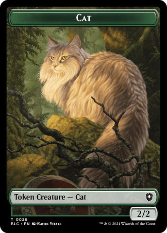 Cat // Treasure Double-Sided Token [Bloomburrow Commander Tokens] Magic: The Gathering