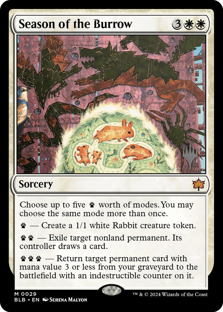 Season of the Burrow (Promo Pack) [Bloomburrow Promos] Magic: The Gathering