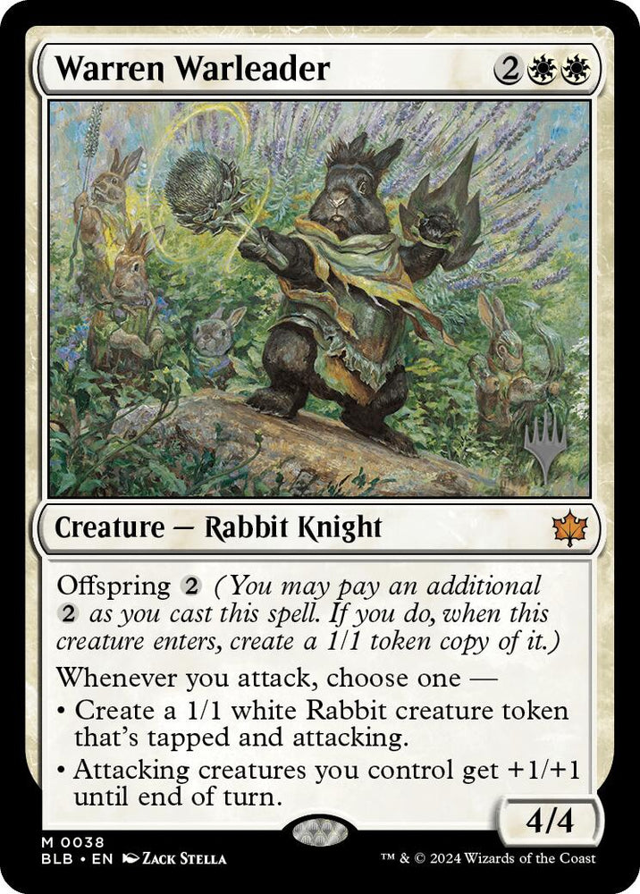 Warren Warleader (Promo Pack) [Bloomburrow Promos] Magic: The Gathering