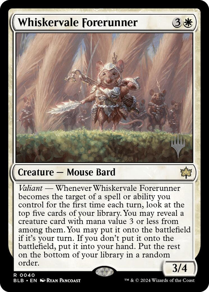 Whiskervale Forerunner (Promo Pack) [Bloomburrow Promos] Magic: The Gathering