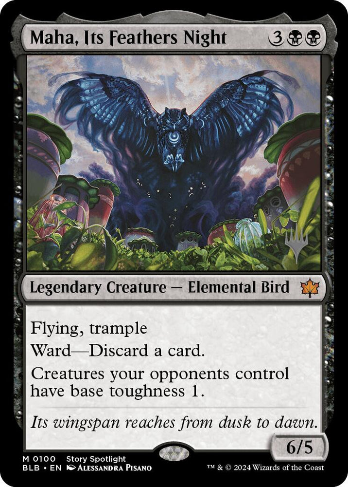 Maha, Its Feathers Night (Promo Pack) [Bloomburrow Promos] Magic: The Gathering