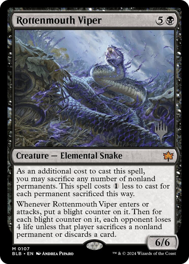 Rottenmouth Viper (Promo Pack) [Bloomburrow Promos] Magic: The Gathering