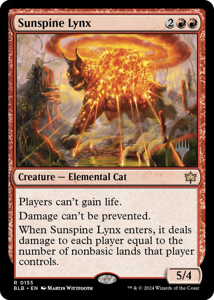 Sunspine Lynx (Promo Pack) [Bloomburrow Promos] Magic: The Gathering