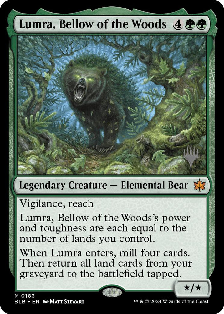 Lumra, Bellow of the Woods (Promo Pack) [Bloomburrow Promos] Magic: The Gathering