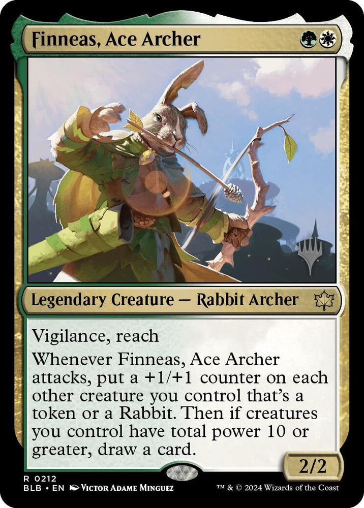 Finneas, Ace Archer (Promo Pack) [Bloomburrow Promos] Magic: The Gathering