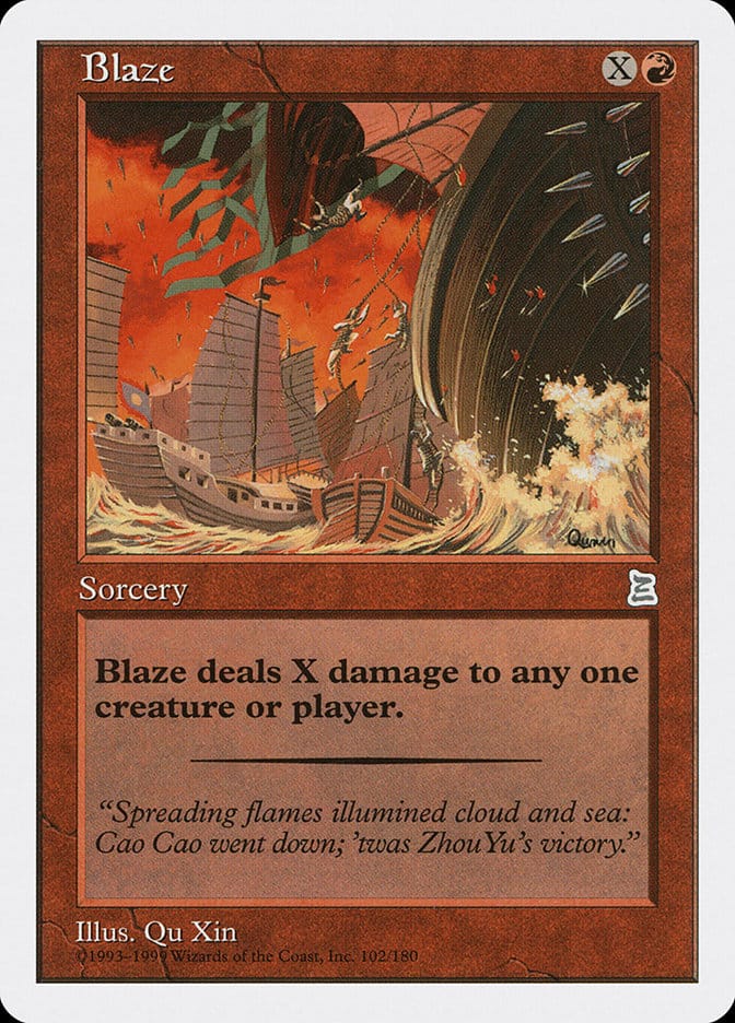 Blaze [Portal Three Kingdoms] Magic: The Gathering