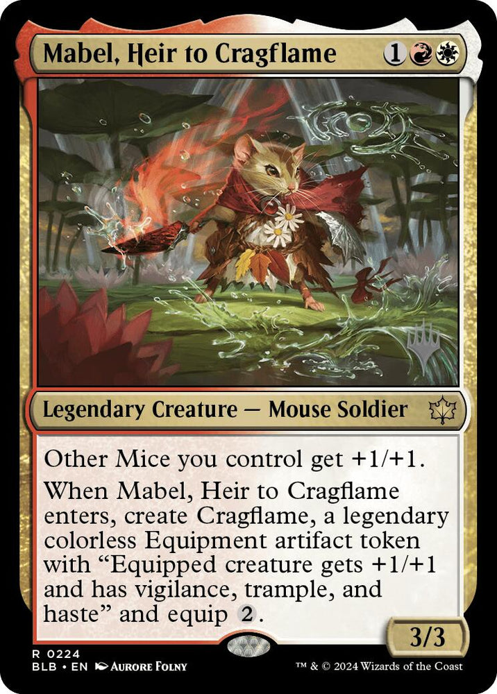 Mabel, Heir to Cragflame (Promo Pack) [Bloomburrow Promos] Magic: The Gathering