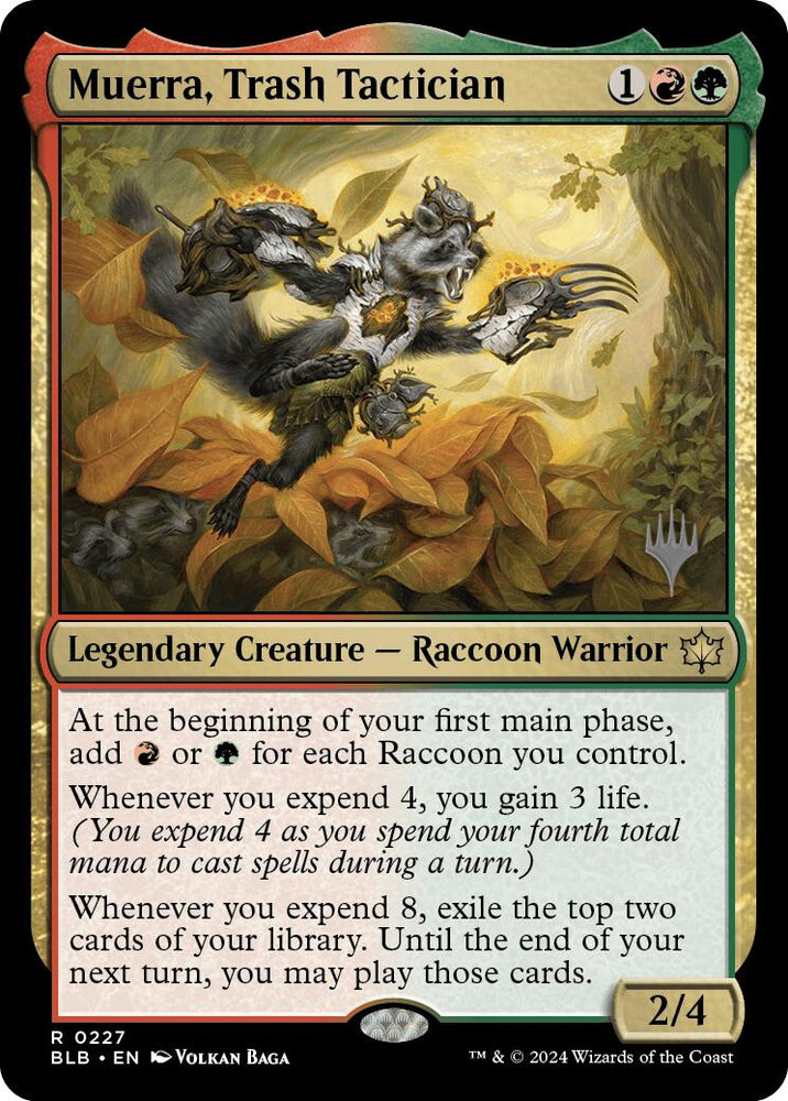 Muerra, Trash Tactician (Promo Pack) [Bloomburrow Promos] Magic: The Gathering