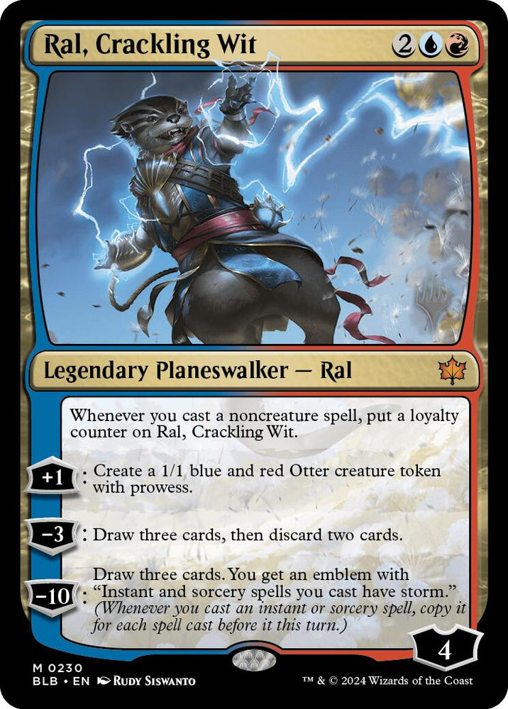 Ral, Crackling Wit (Promo Pack) [Bloomburrow Promos] Magic: The Gathering