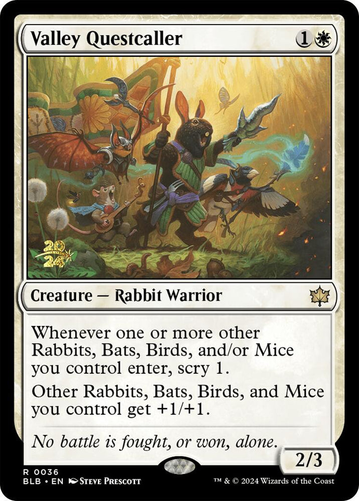 Valley Questcaller [Bloomburrow Prerelease Promos] Magic: The Gathering