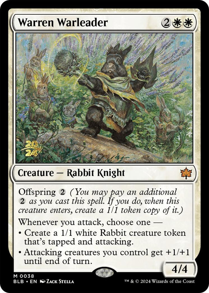 Warren Warleader [Bloomburrow Prerelease Promos] Magic: The Gathering
