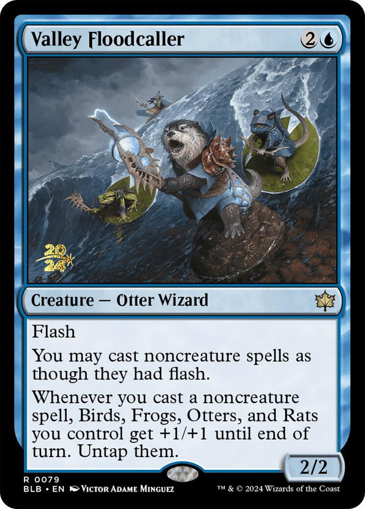 Valley Floodcaller [Bloomburrow Prerelease Promos] Magic: The Gathering