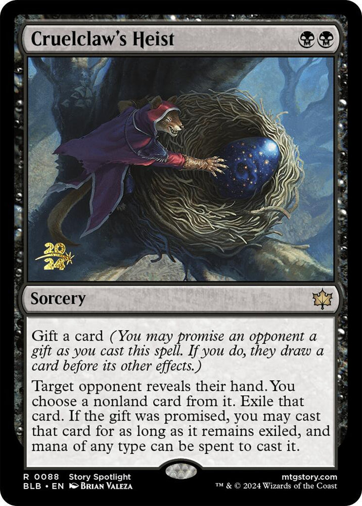 Cruelclaw's Heist [Bloomburrow Prerelease Promos] Magic: The Gathering
