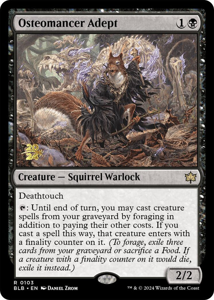 Osteomancer Adept [Bloomburrow Prerelease Promos] Magic: The Gathering