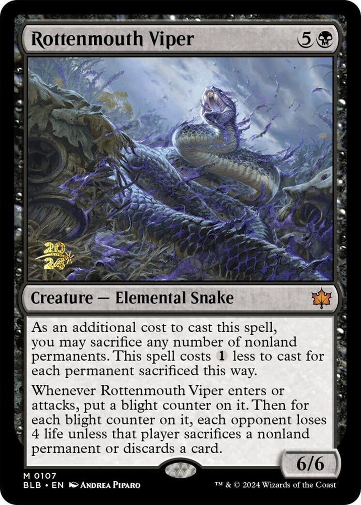 Rottenmouth Viper [Bloomburrow Prerelease Promos] Magic: The Gathering