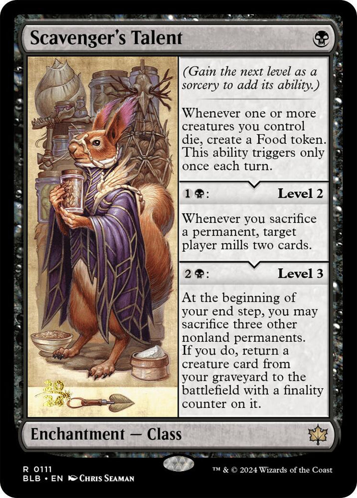Scavenger's Talent [Bloomburrow Prerelease Promos] Magic: The Gathering