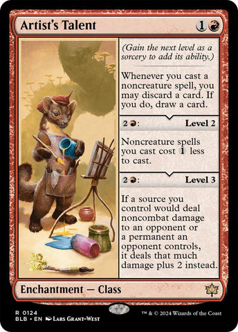 Artist's Talent [Bloomburrow Prerelease Promos] Magic: The Gathering