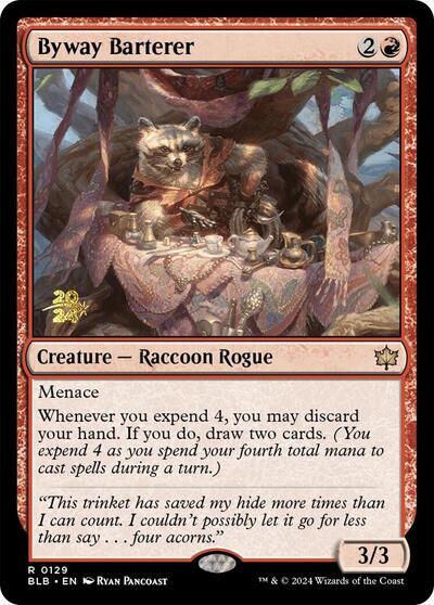 Byway Barterer [Bloomburrow Prerelease Promos] Magic: The Gathering