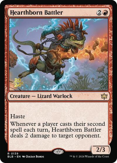 Hearthborn Battler [Bloomburrow Prerelease Promos] Magic: The Gathering