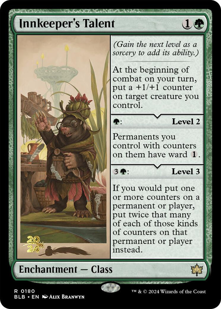 Innkeeper's Talent [Bloomburrow Prerelease Promos] Magic: The Gathering