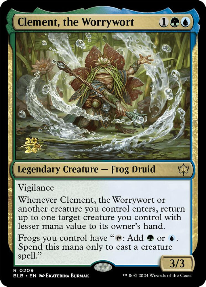 Clement, the Worrywort [Bloomburrow Prerelease Promos] Magic: The Gathering