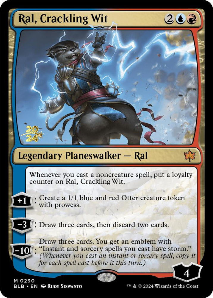 Ral, Crackling Wit [Bloomburrow Prerelease Promos] Magic: The Gathering