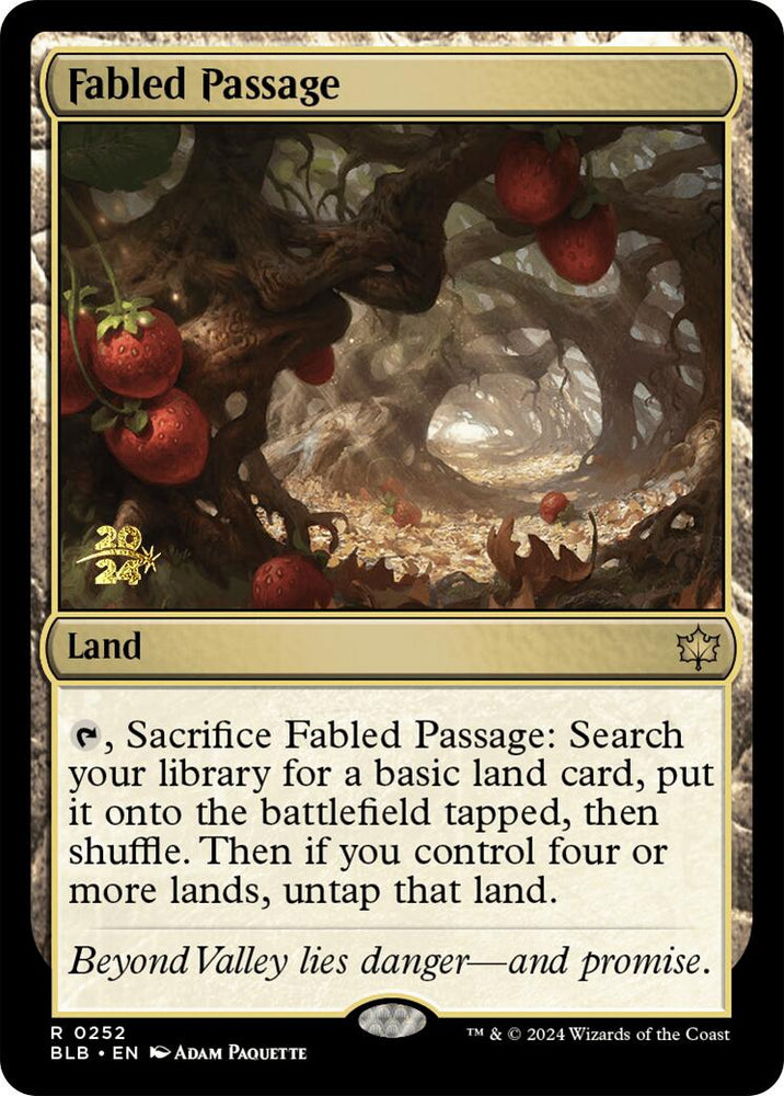 Fabled Passage [Bloomburrow Prerelease Promos] Magic: The Gathering