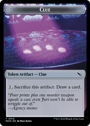 Thopter (0020) // Clue (0014) Double-Sided Token [Murders at Karlov Manor Tokens] Magic: The Gathering