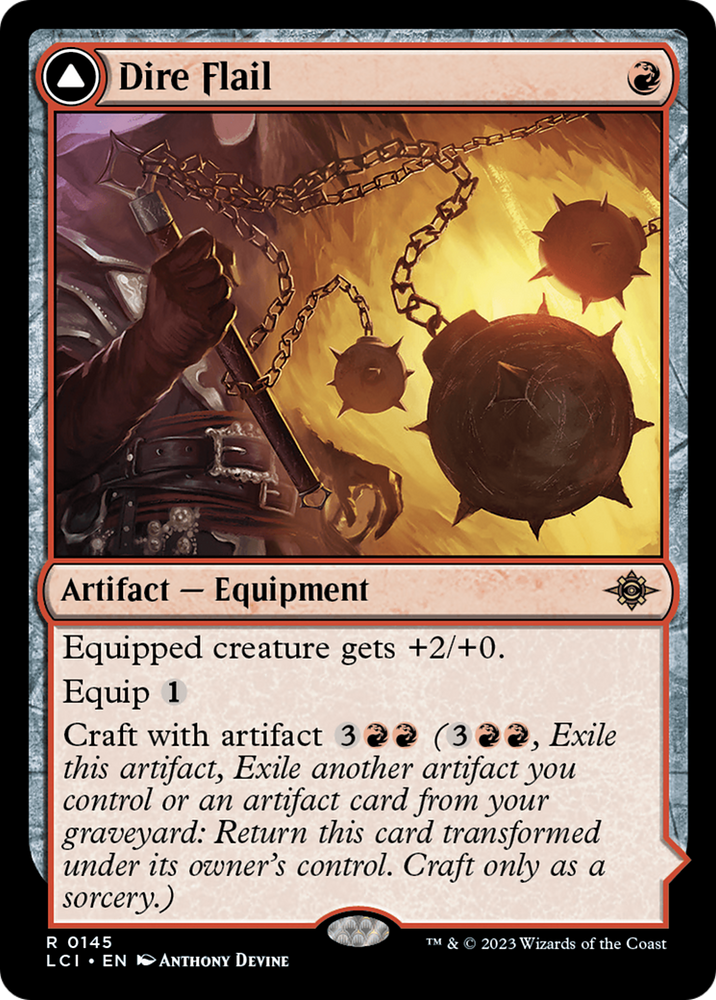 Dire Flail [The Lost Caverns of Ixalan] Magic: The Gathering