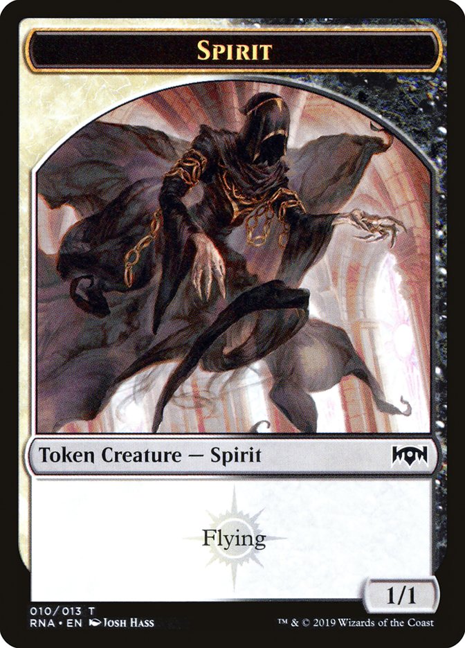 Bat // Spirit (010) Double-Sided Token [Ravnica Allegiance Guild Kit Tokens] Magic: The Gathering