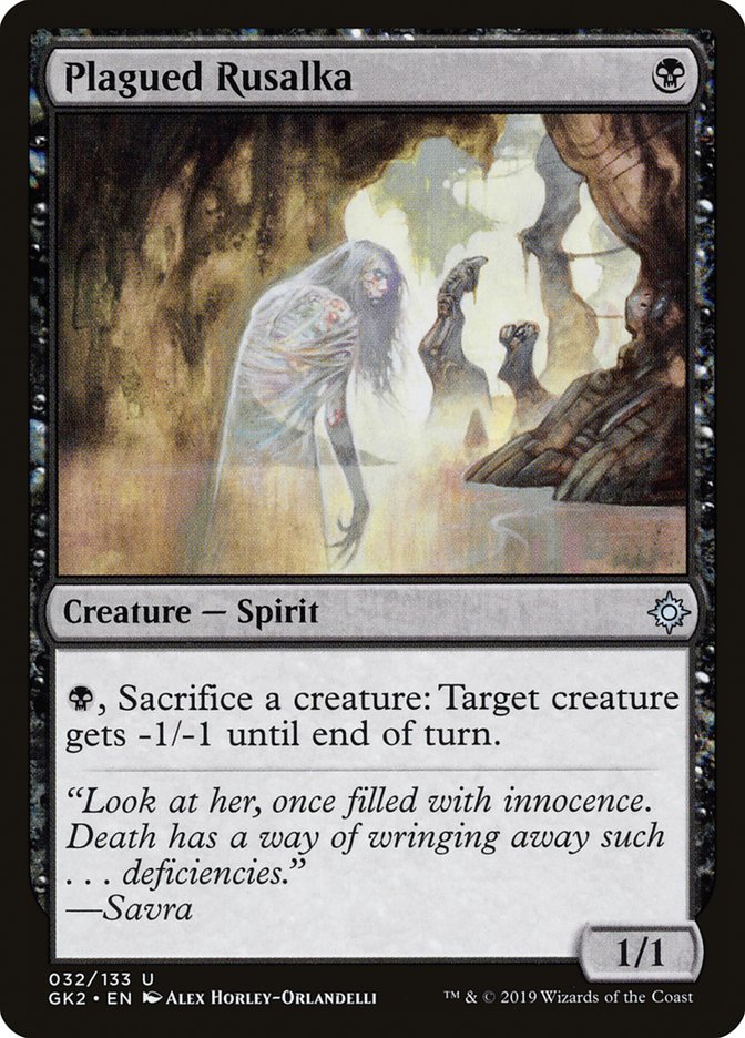 Plagued Rusalka [Ravnica Allegiance Guild Kit] Magic: The Gathering