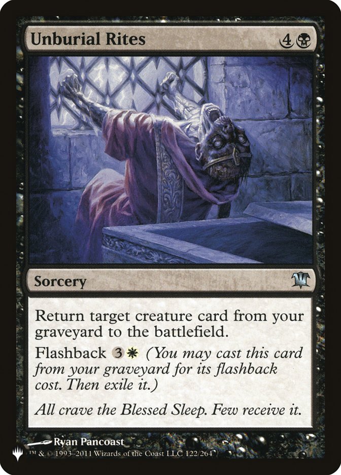 Unburial Rites [The List] Magic: The Gathering