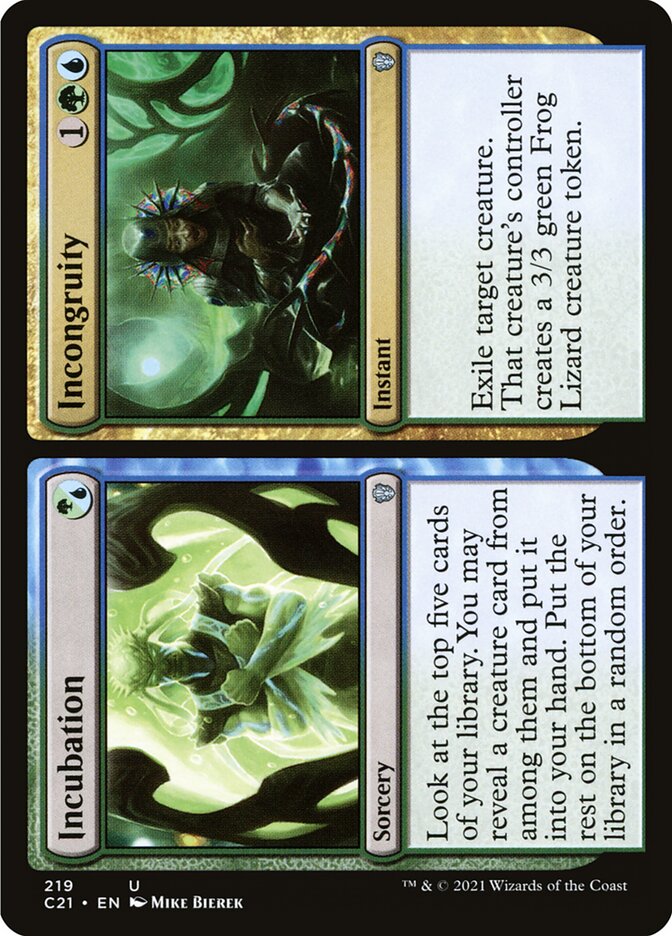 Incubation // Incongruity [Commander 2021] Magic: The Gathering