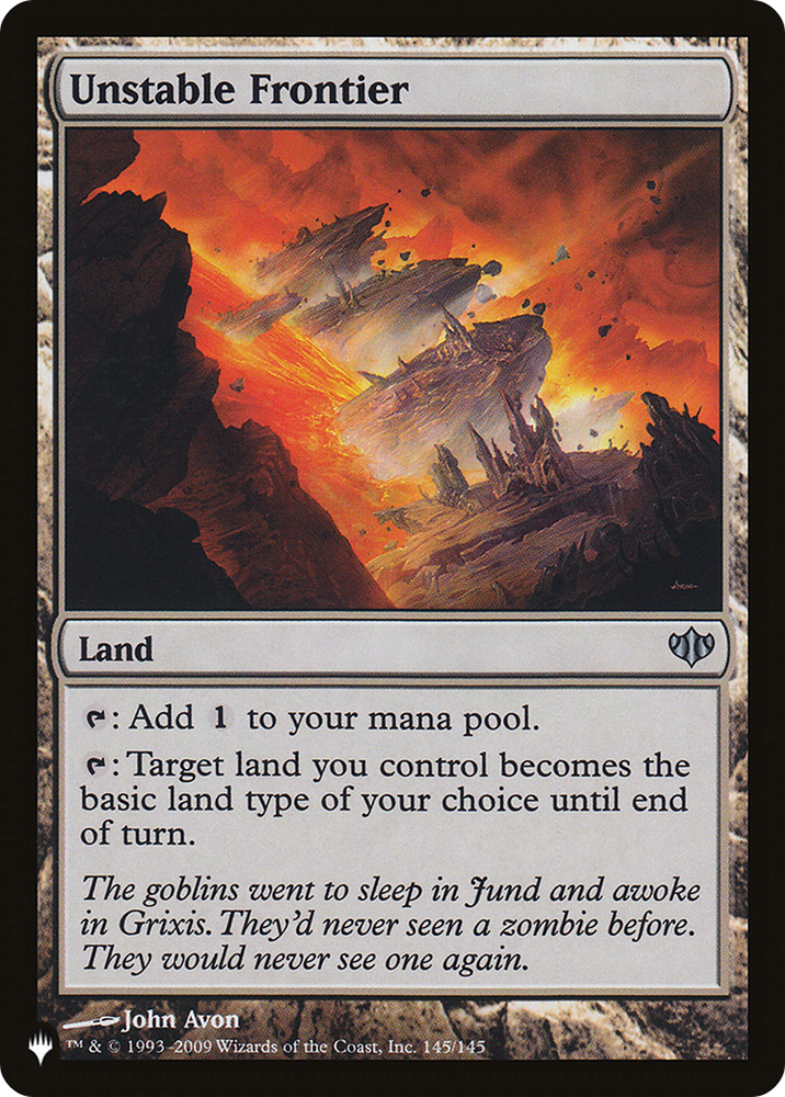 Unstable Frontier [The List] Magic: The Gathering